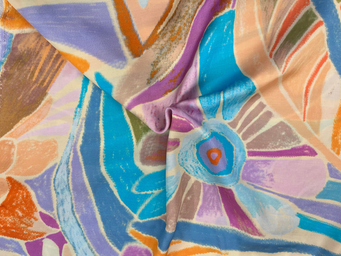 Pastel Abstract Italian Viscose 