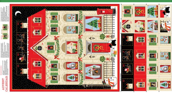 Christmas House Advent Calendar Panel