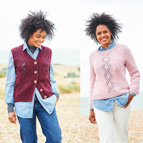 Stylecraft Softie Chunky Pattern 9813 Sweater and Waistcoat