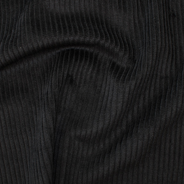 Cotton 4.5 Wale Washed Corduroy Black