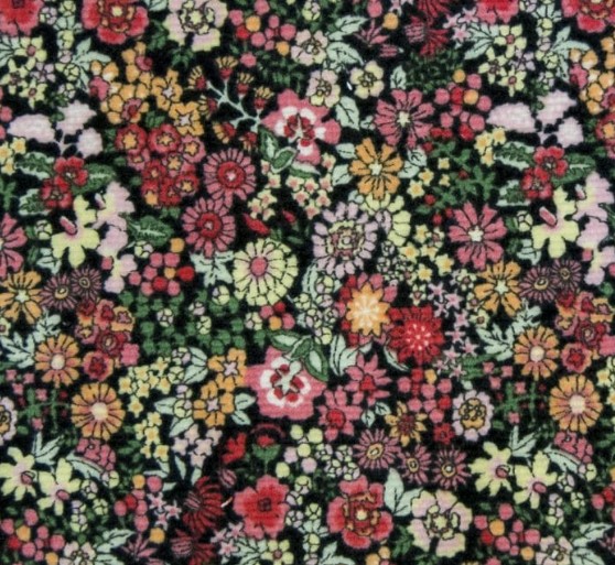 Corduroy Flower Print - Red