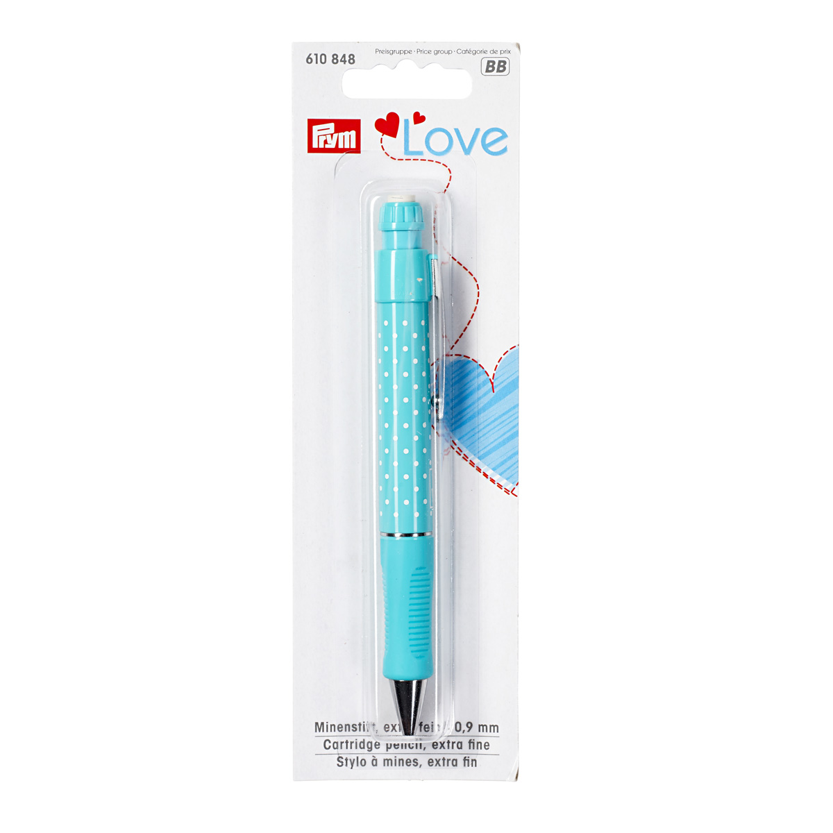 Prym Love Prym Cartridge Pencil, with 2 leads, white