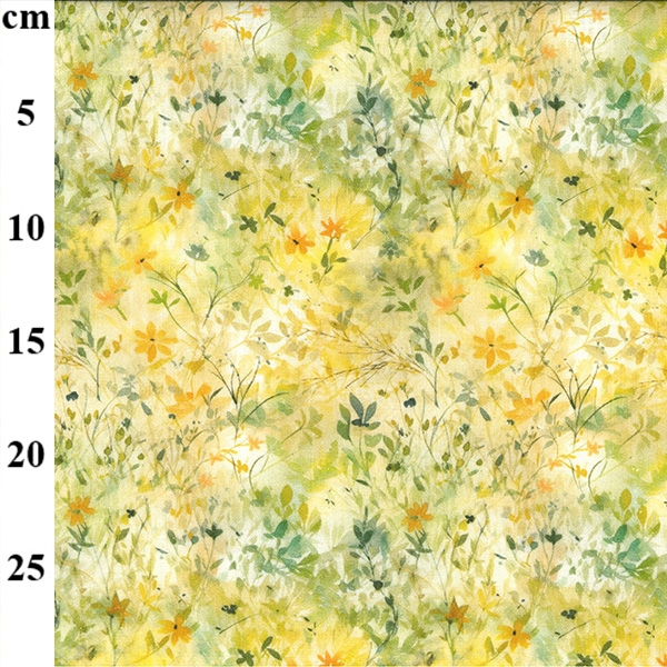 Linen and Cotton Digital Print Yellow