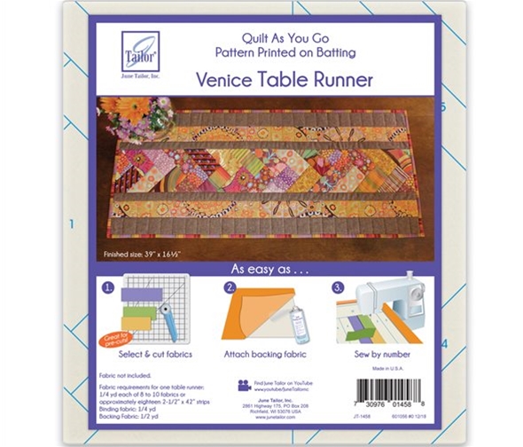 Quilt As You Go Table Runner Venice