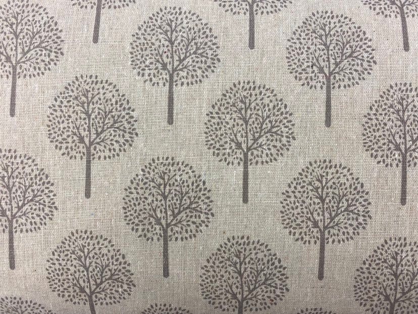 Melburry Trees Grey Cotton Linen Canvas Print