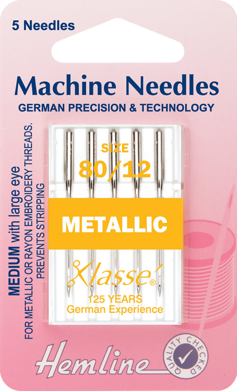 Hemline Machine Needles Metallic 