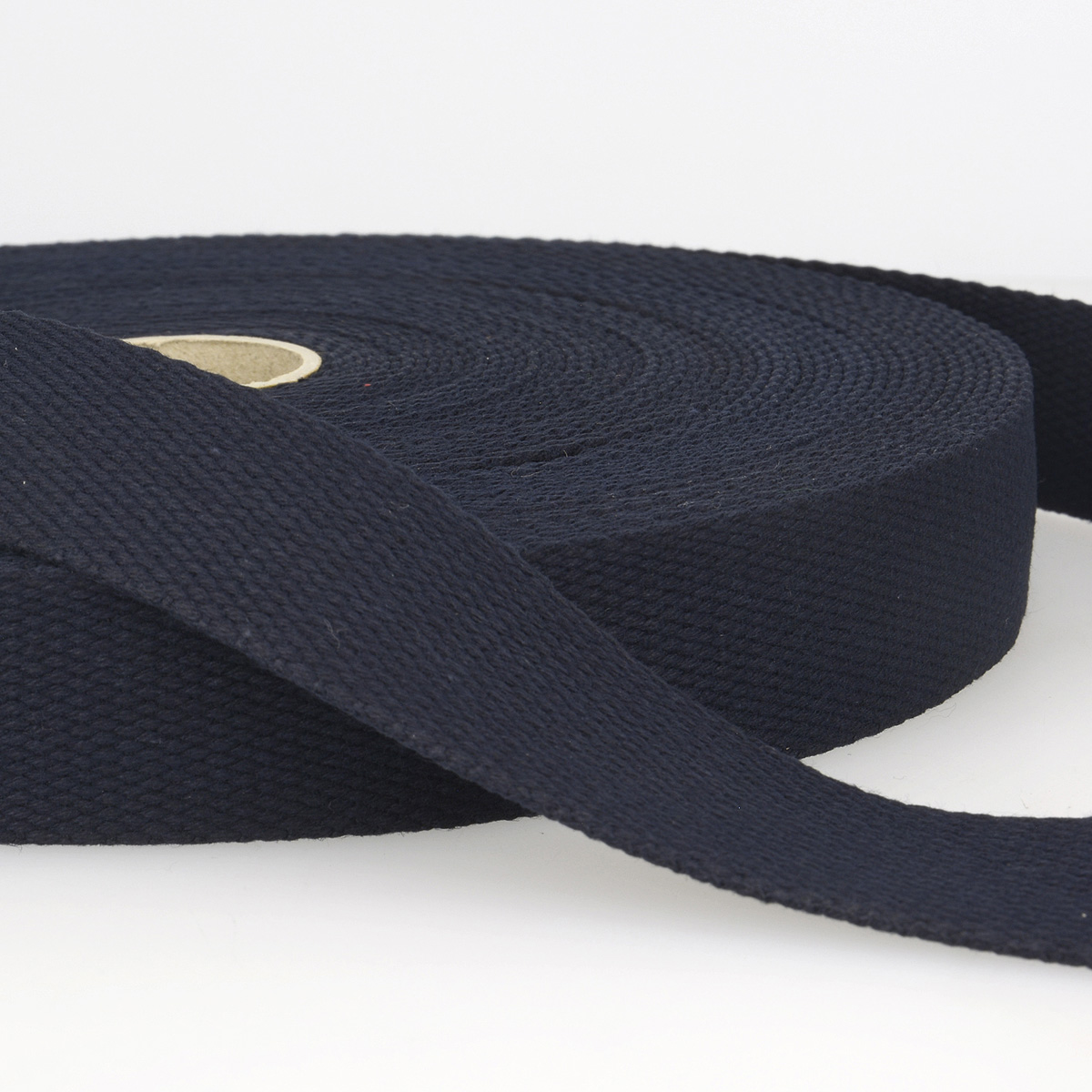 Cotton Webbing: 25mm: Navy Blue