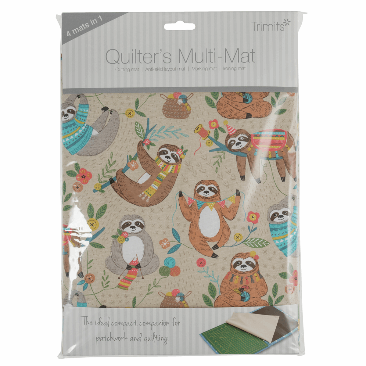 Quilter's Multi-Mat A4 (30 x 24cm): Sloths