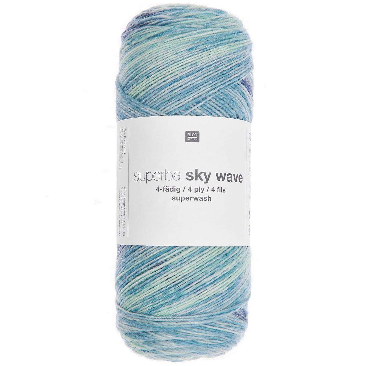 Rico Design Superba Sky Waves 4ply 100g 420m Blue