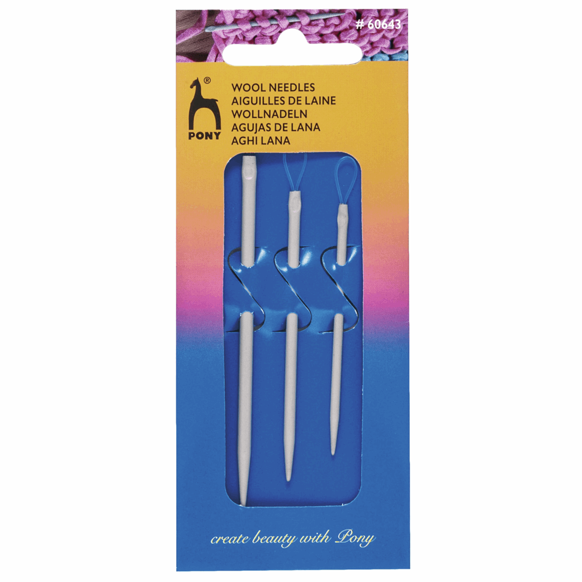 Pony Clear Nylon Loop Wool Needles