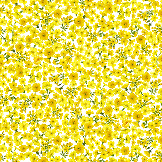 Summer Days Tonal Flora Yellow