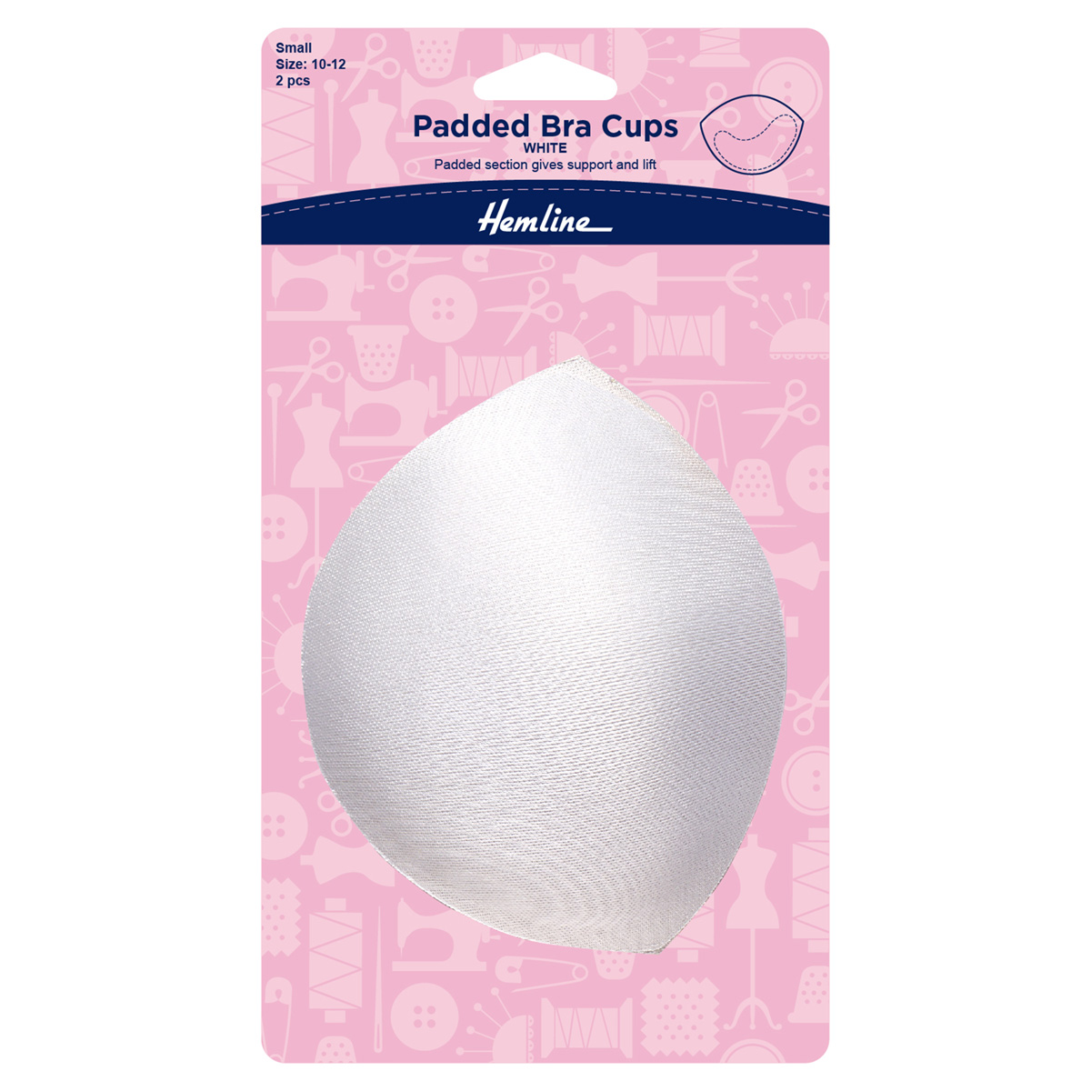 Padded Bra Cups: Small: White