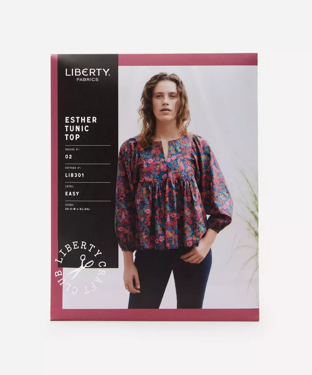 LIBERTY FABRICS Esther Tunic Top Sewing Pattern Size: XS-XXL