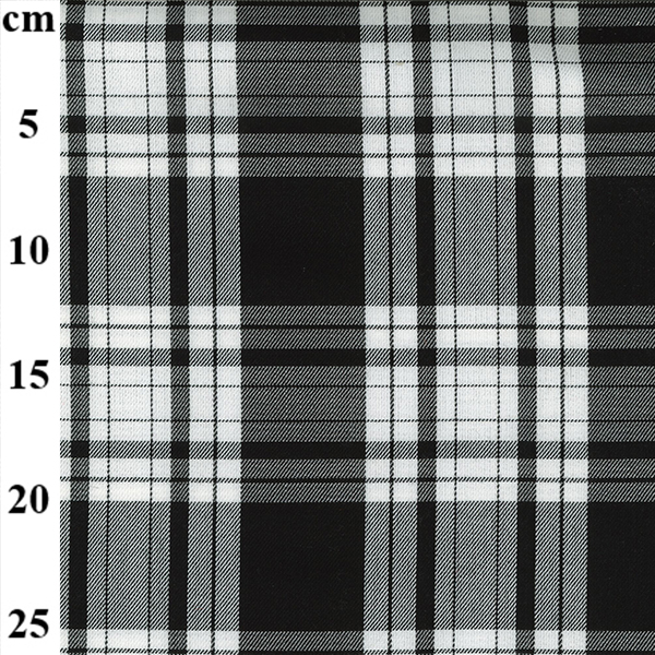 Polyviscose Tartan Black And White