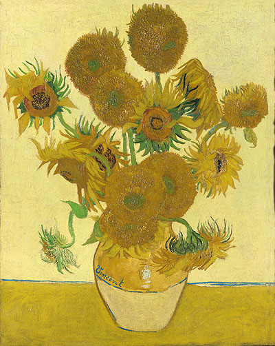 Van Gogh, The National Gallery Fabric, Sunflowers Panel