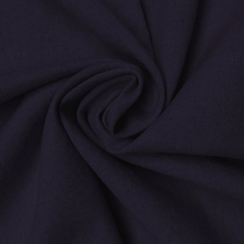 Blades Cotton and Linen Blend Dress Fabric Navy