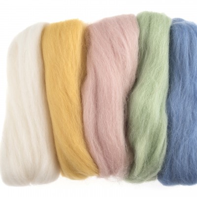 Natural Wool Roving For Felting And Felting Tools 