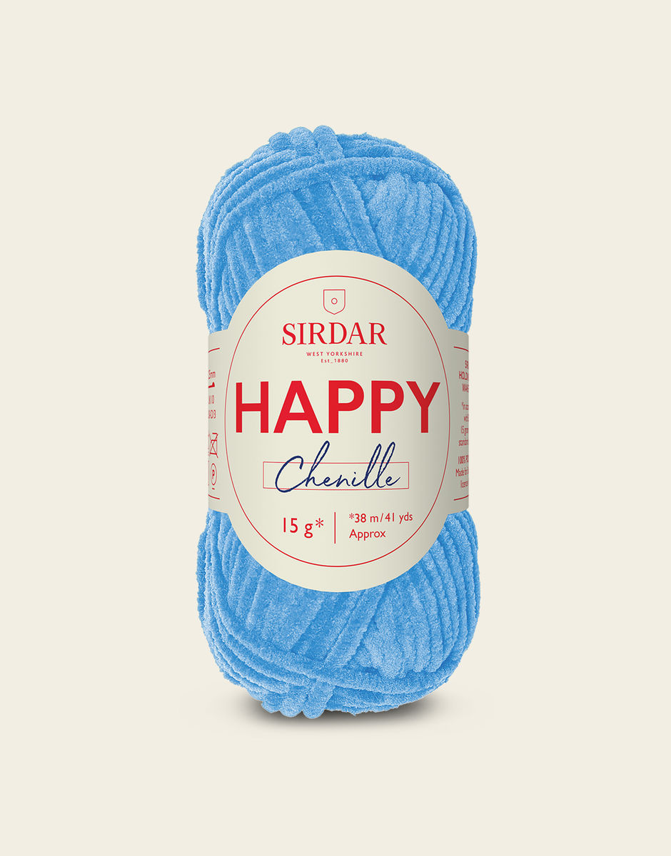 SIRDAR HAPPY CHENILLE, BON BON 017 15G BALL