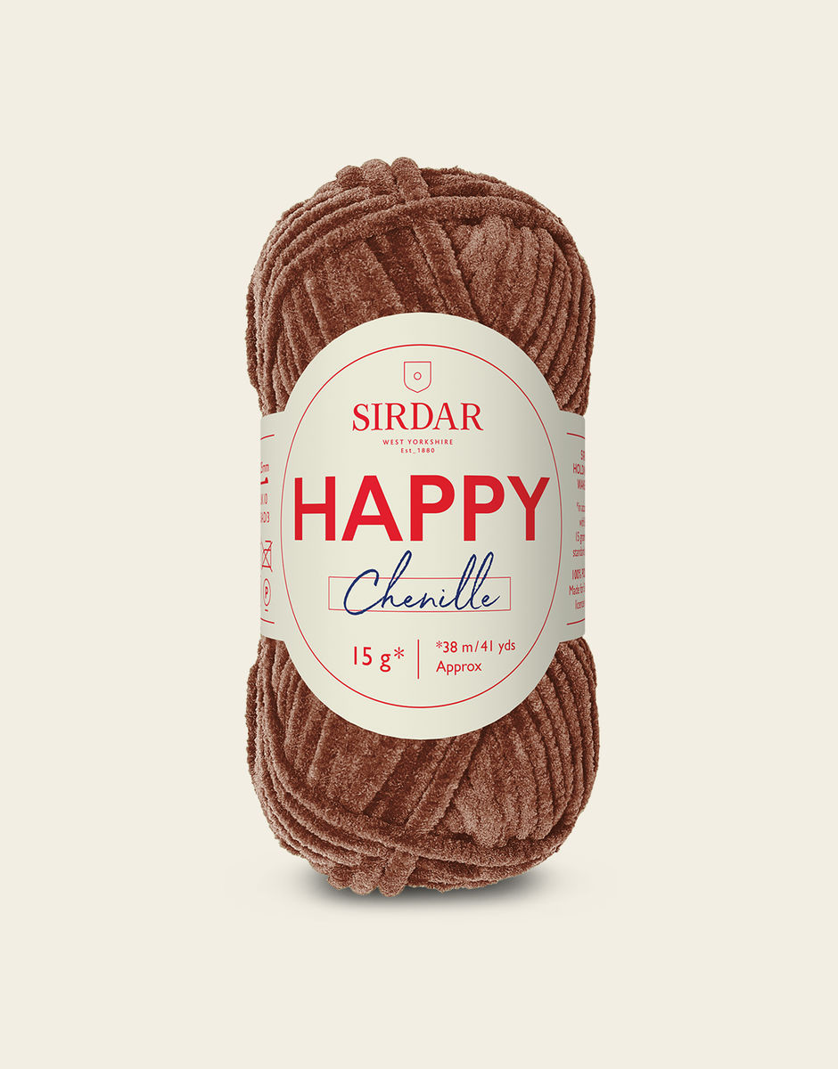 SIRDAR HAPPY CHENILLE, TEDDY 028 15G BALL