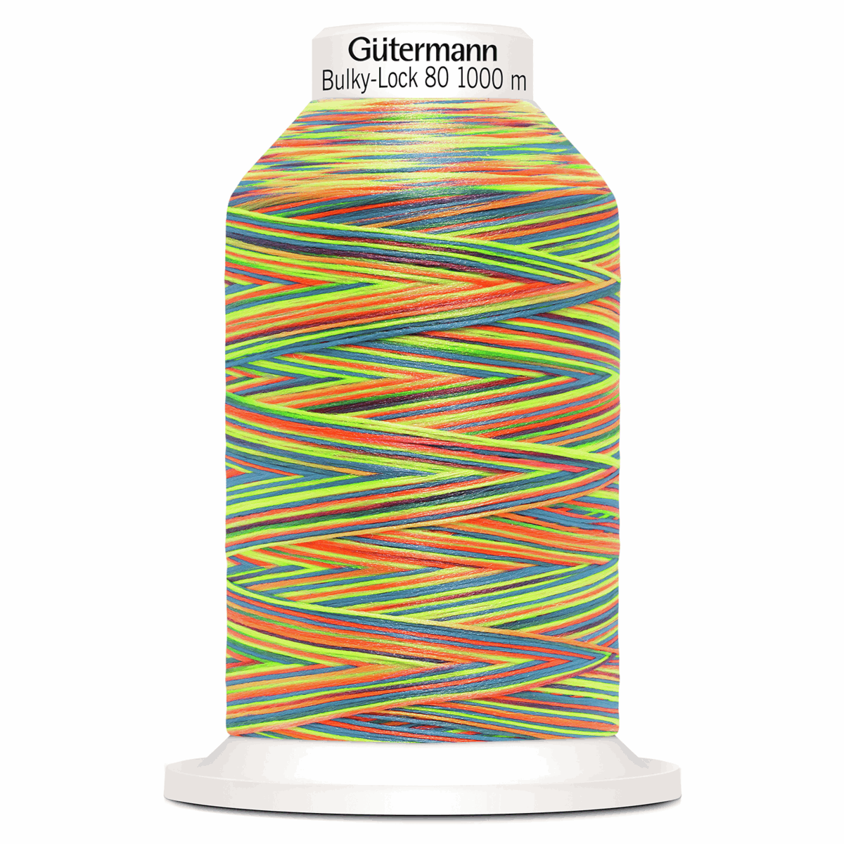 Gutermann Bulk Overlocking Thread, Variegated Rainbow Neon