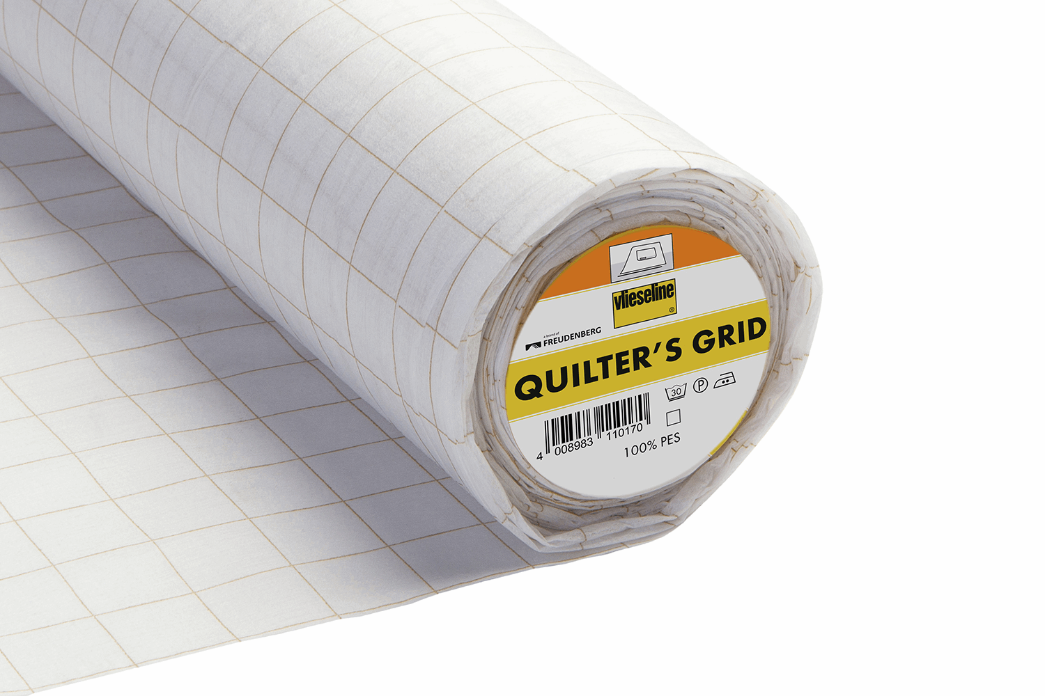 Quilter's Iron-on Interlining Grid White