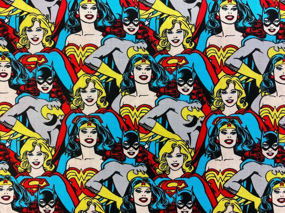 Wonder Woman, Bat Girl and Super Girl Heroines