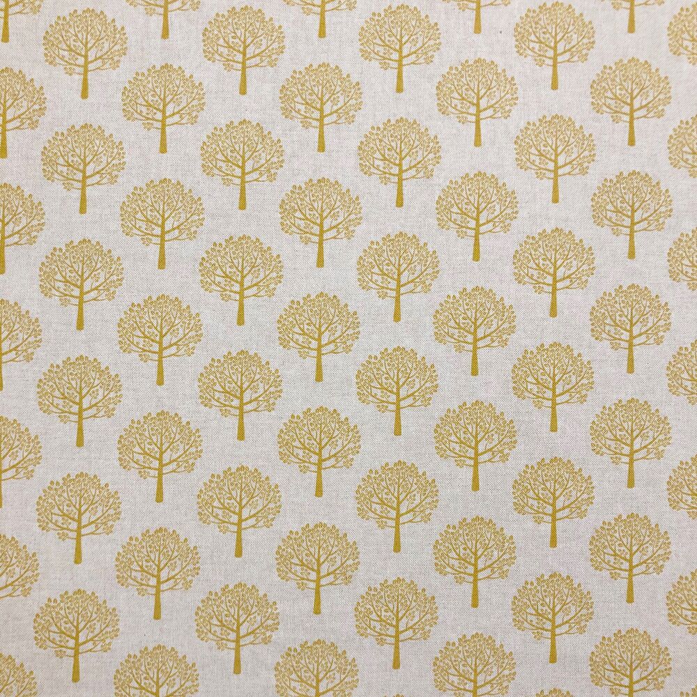 Popart Fabric Linen Mulberry Trees Ochre