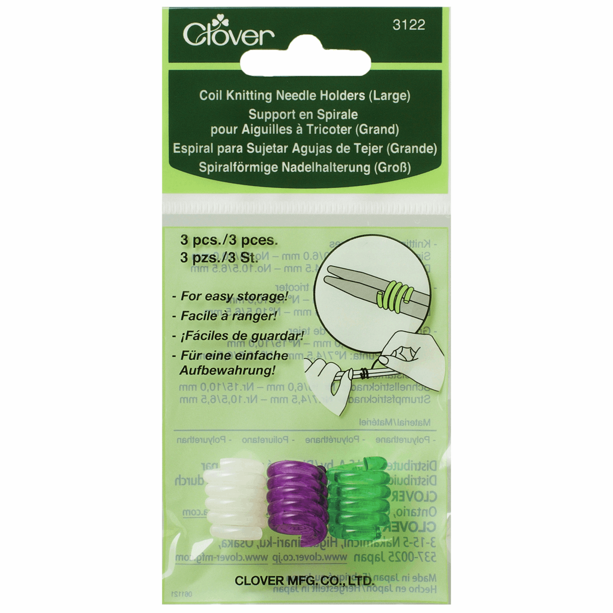 Clover Coil Knitting Needle Holder Large