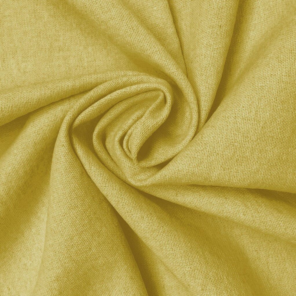 Blades Cotton and Linen Blend Dress Fabric Ochre