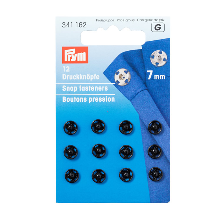 Prym Snap fasteners, 7mm, black