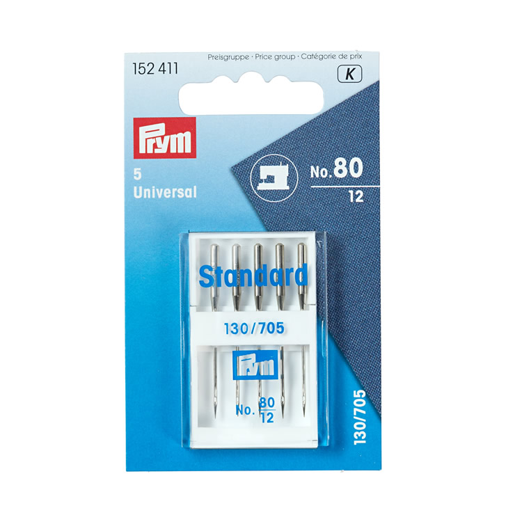 Prym Standard sewing machine needles, 130/705, 80/12