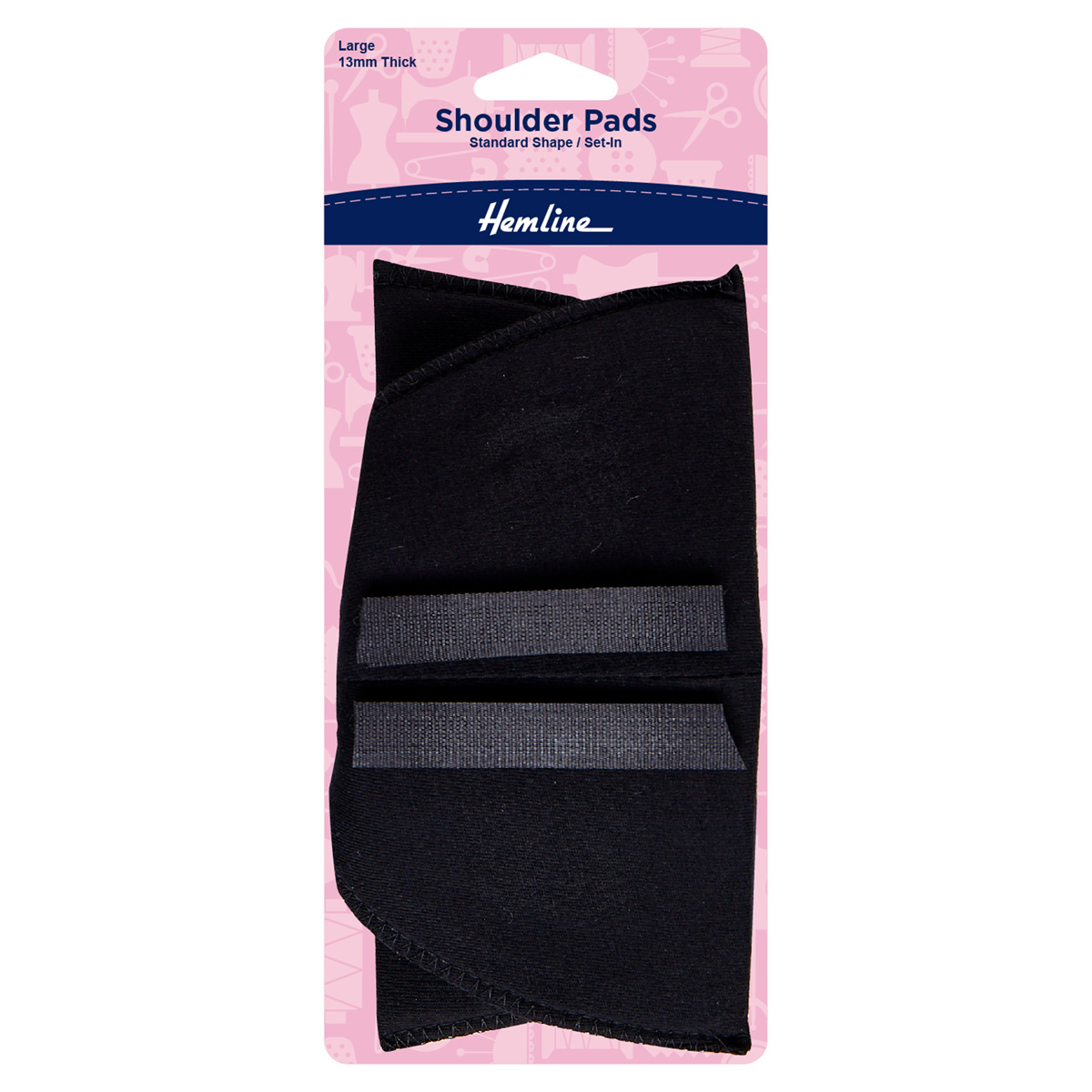 Shoulder Pads: Standard Set-In: Large: Black