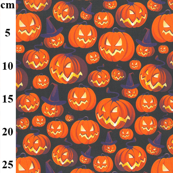 Rose & Hubble 60â€³ Digital Halloween Cotton Pumpkin Print