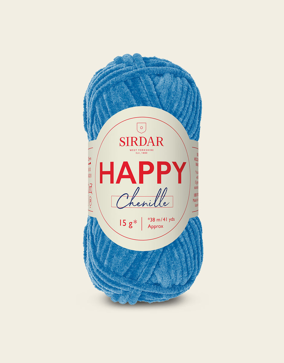 SIRDAR HAPPY CHENILLE, SPLASH 026 15G BALL