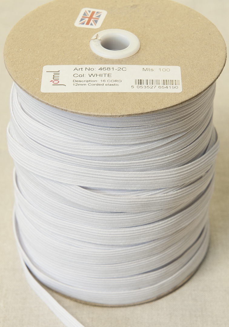 12mm White Elastic White