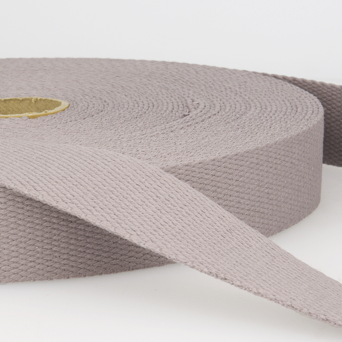 Cotton Webbing: 25mm: Medium Grey