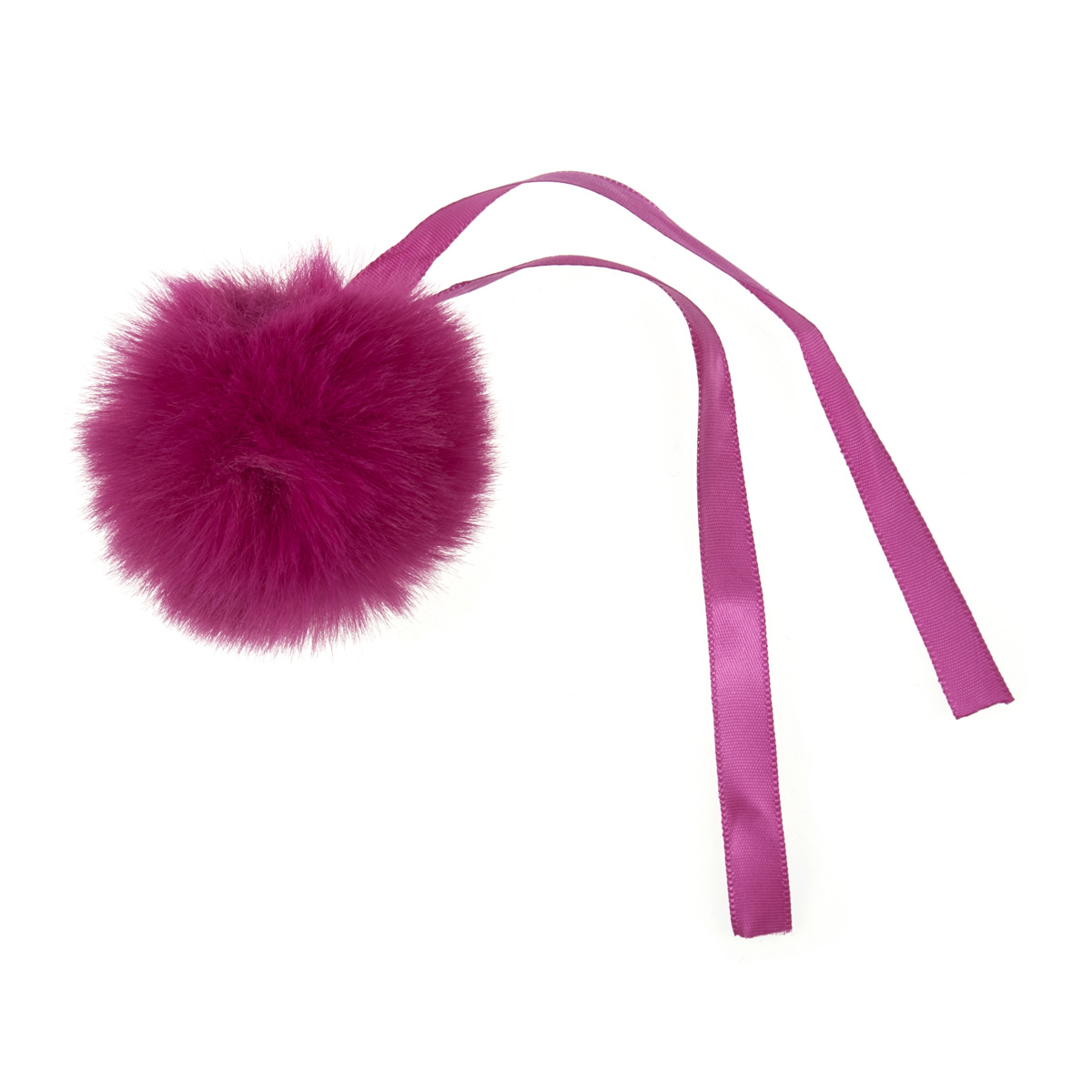 Pom Pom: Faux Fur: Medium: 6cm: 1 Piece: Cerise