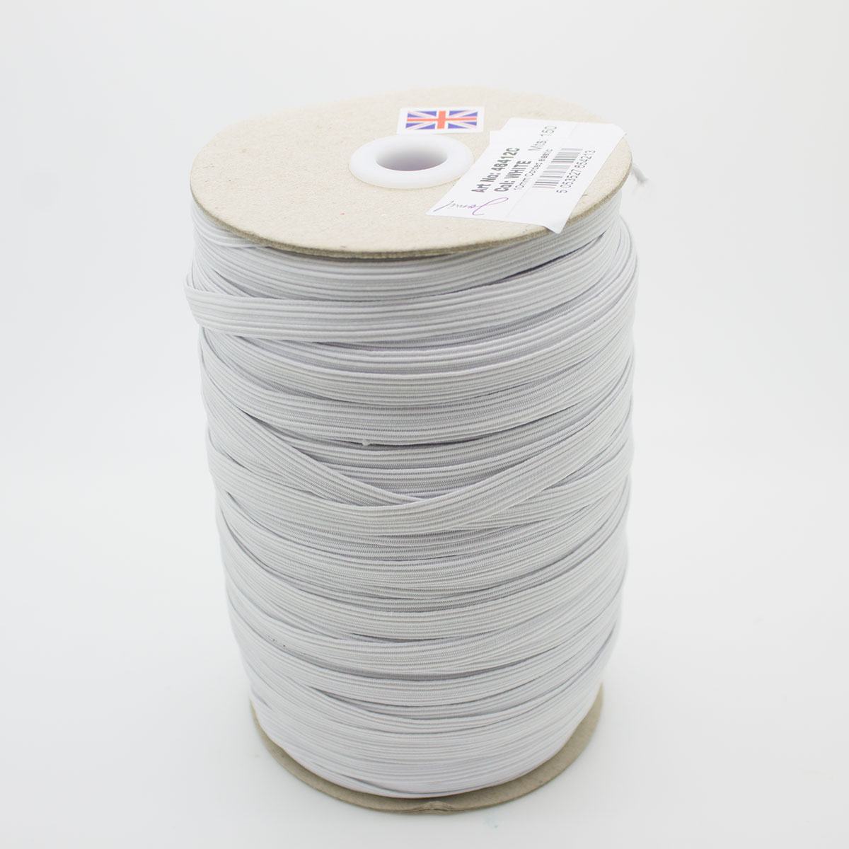 8mm 10 Cord Elastic White