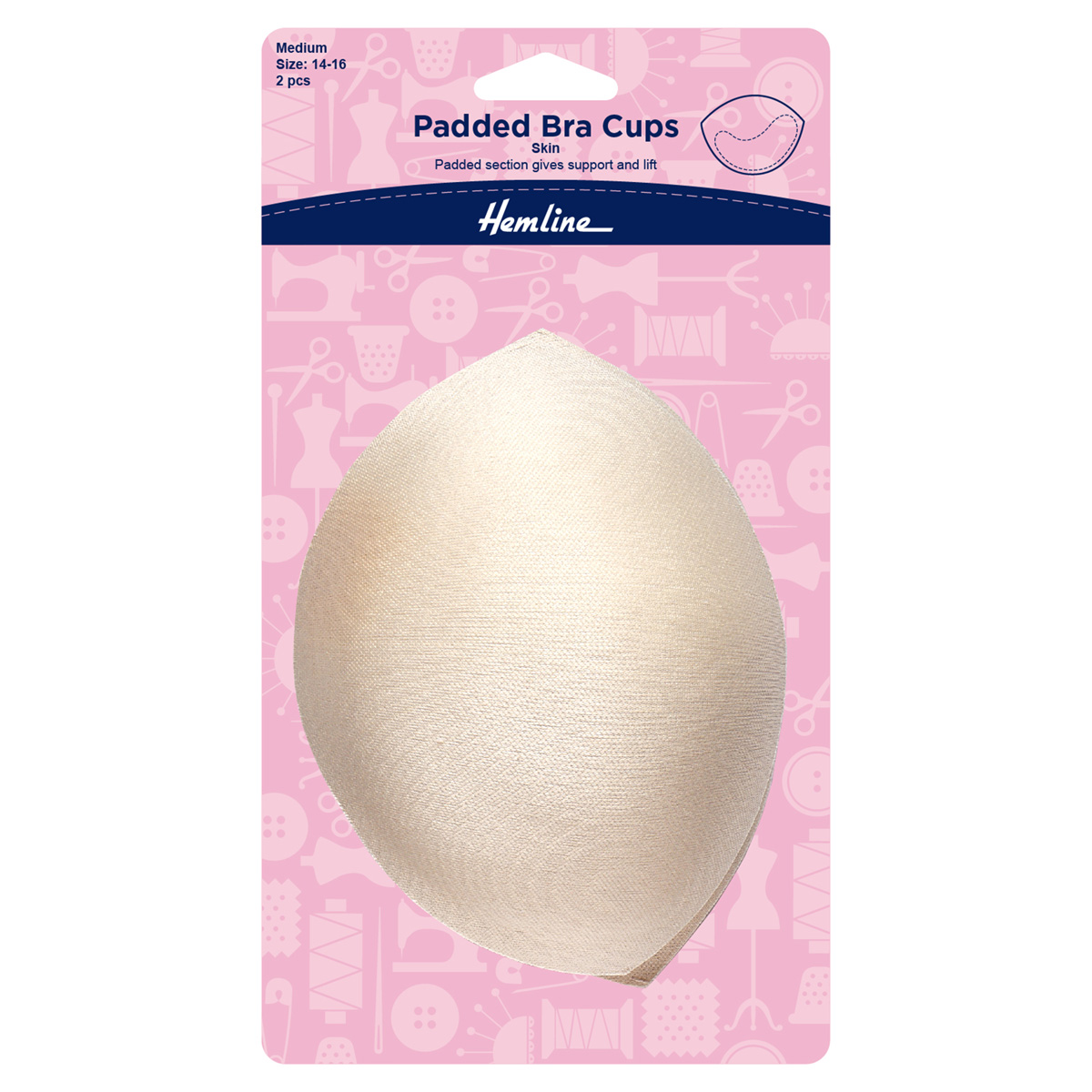 Padded Bra Cups: Medium: Skin Tone