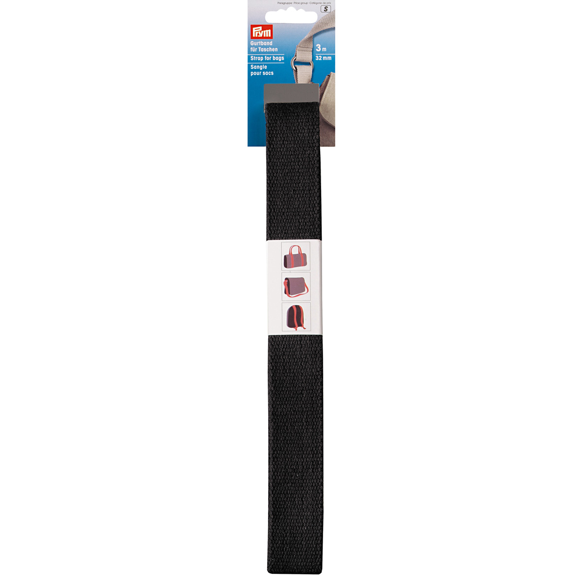 Prym Strap for bags, 30mm, black