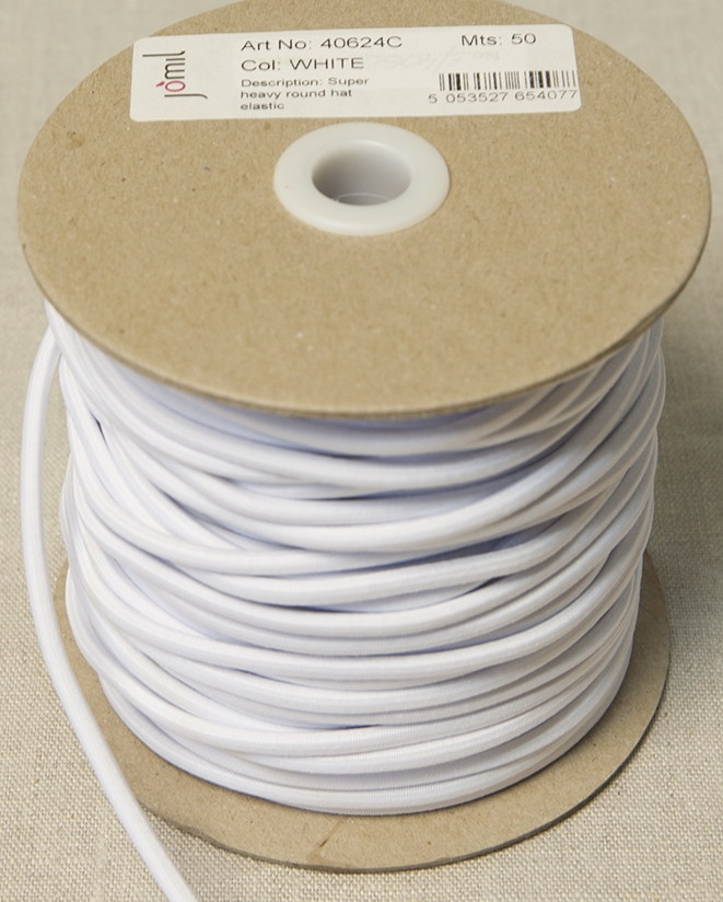 3.5mm Thick Round Elastic White