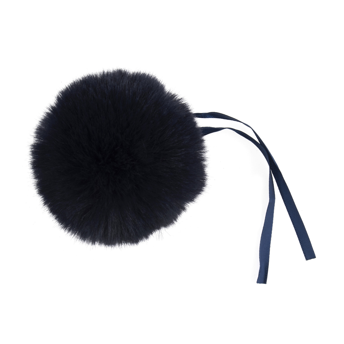Pom Pom: Faux Fur: Large: 11cm: 1 Piece: Navy