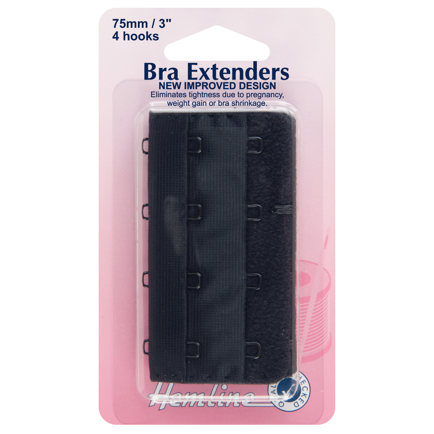 Bra Back Extenders: Black - 75mm