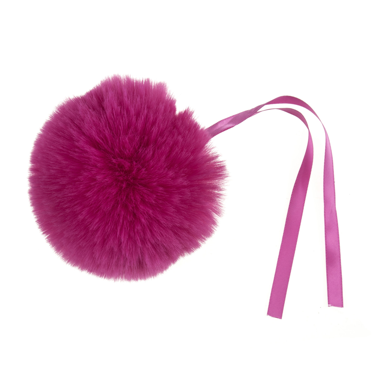 Pom Pom: Faux Fur: Large: 11cm: 1 Piece: Cerise