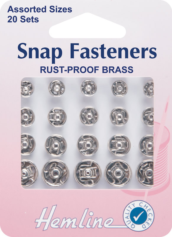 Hemline Rust-proof Brass Assorted Snap Fasteners