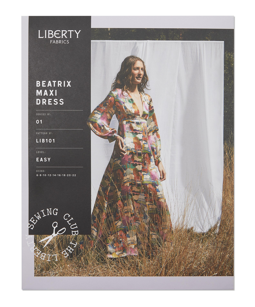 LIBERTY FABRICS Beatrix Maxi Dress Sewing Pattern Size: 6-22