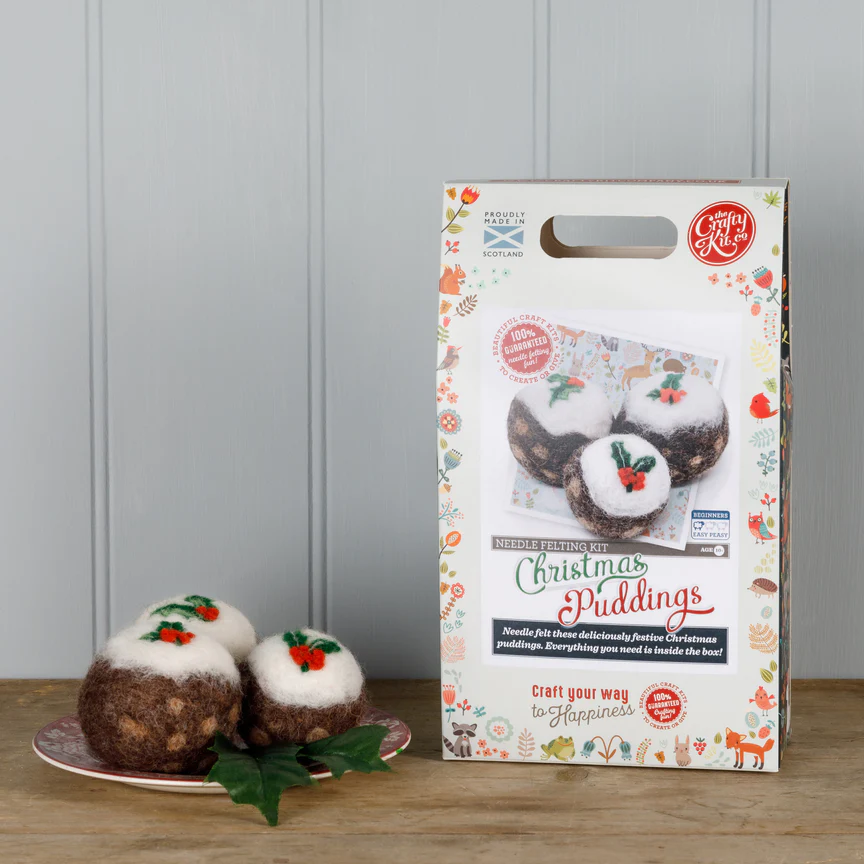 Christmas Puddings Needle Felting Kit