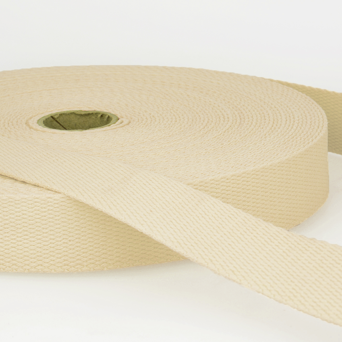 Cotton Webbing: 25mm: Ivory