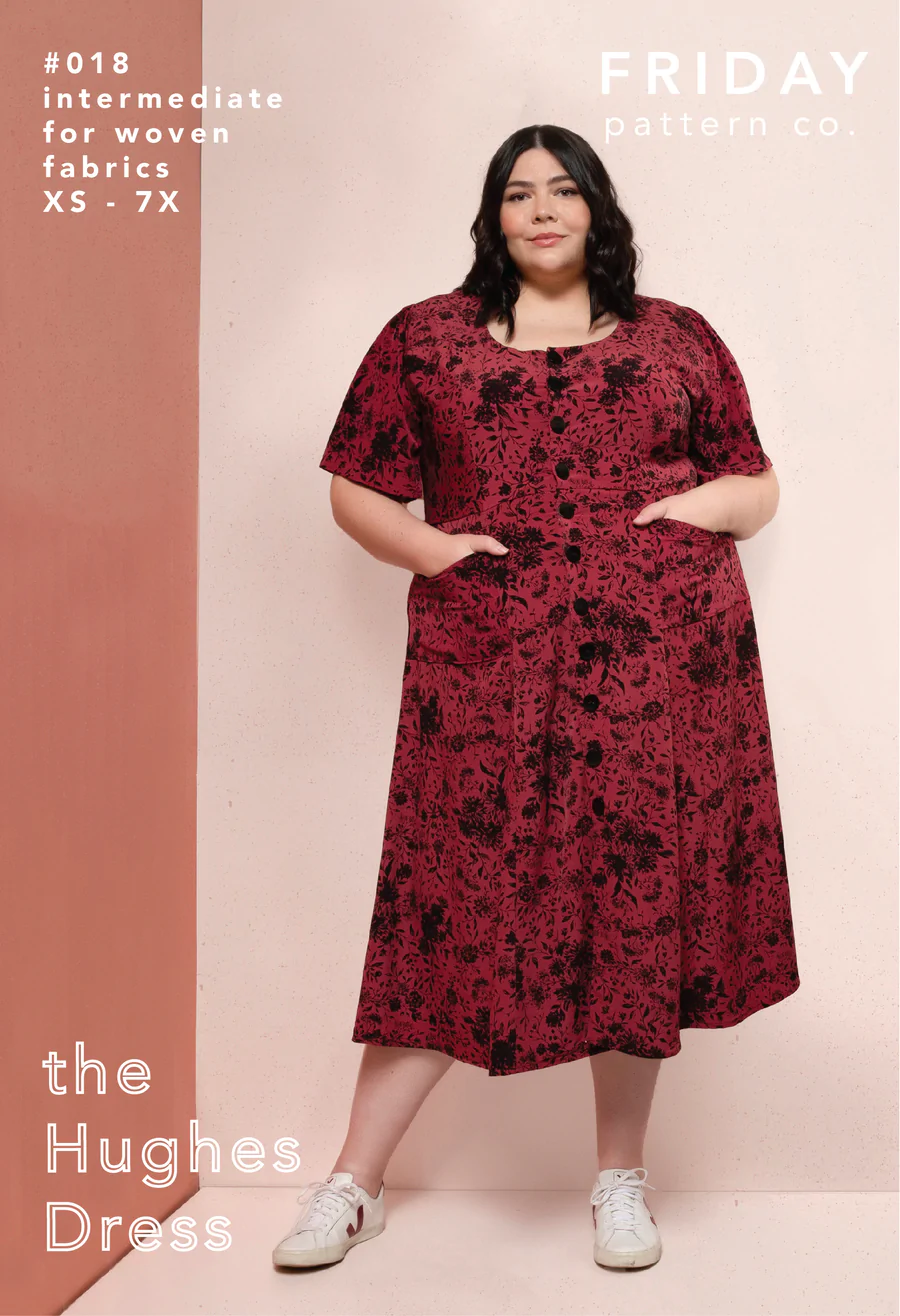 Friday Pattern Company Hughes Dress - Printed Pattern