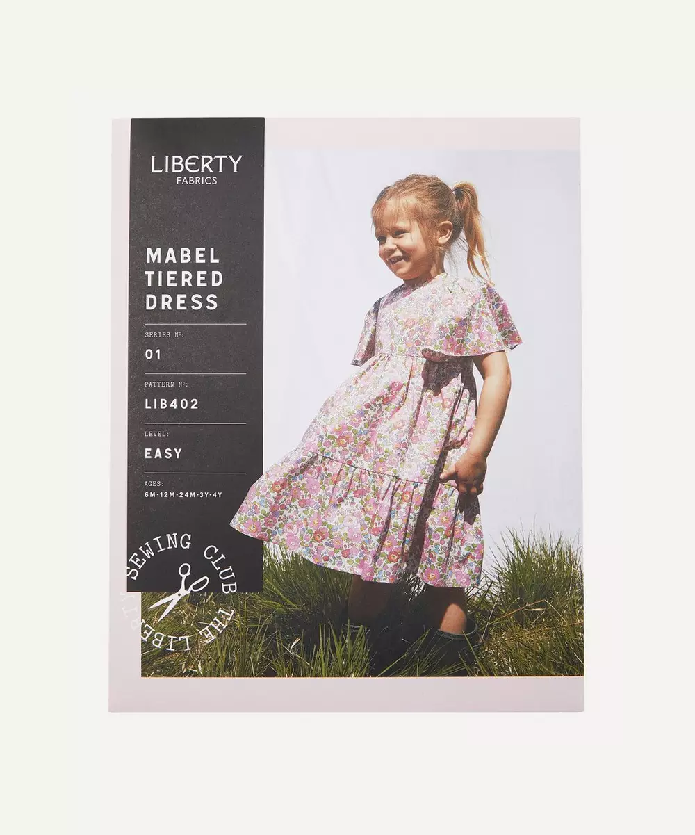 LIBERTY FABRICS Mabel Tiered Dress Sewing Pattern Size: 6 months to 4 years